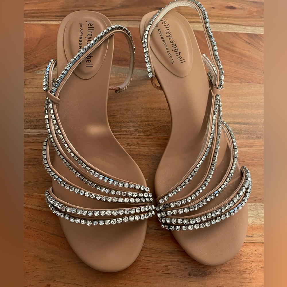 Jeffrey Campbell Rhinestone Kitten Heels, Size 9